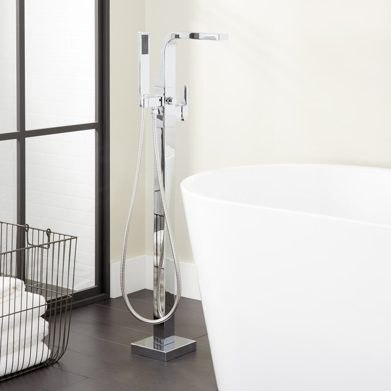 Hibiscus Freestanding Tub Filler - Without Rough-In Valve, Chrome