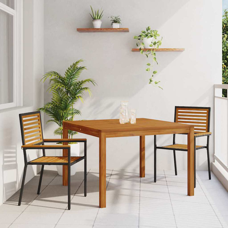 Garden Dining Set, Black