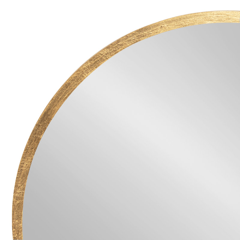 Travis Modern Round Wall Mirror Set, Gold