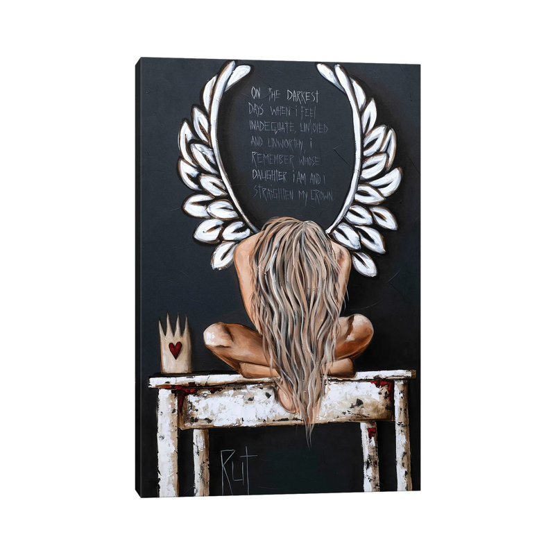 «On the Darkest Days» par Rut Art Creations - impression, H 8 po x l 12 po x P 0,75 po, Toile tendue, Pas de tapis