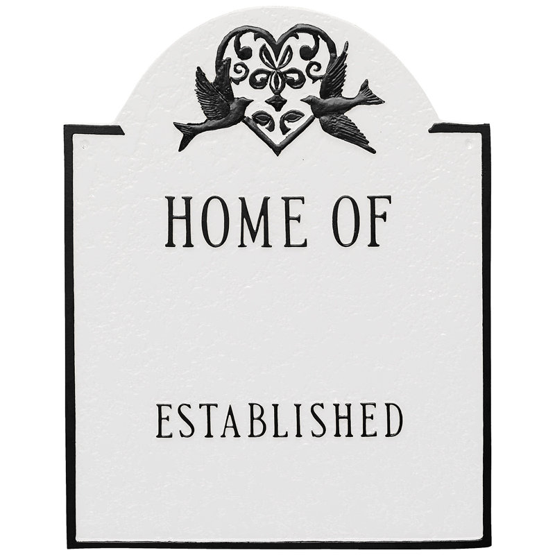 Plaque d'adresse murale sur 4 lignes, Blanc / Noir, Oui
