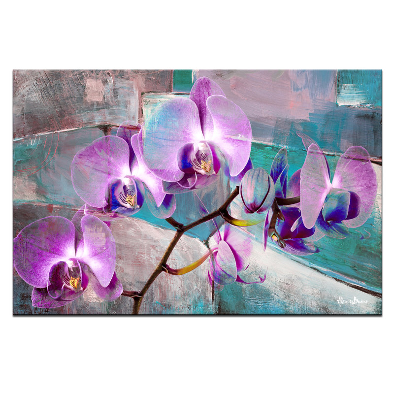 «Painted Petals XIX» par Tristan Scott - reproduction d'art sur toile tendue, H 16 po x l 20 po x P 1,5 po