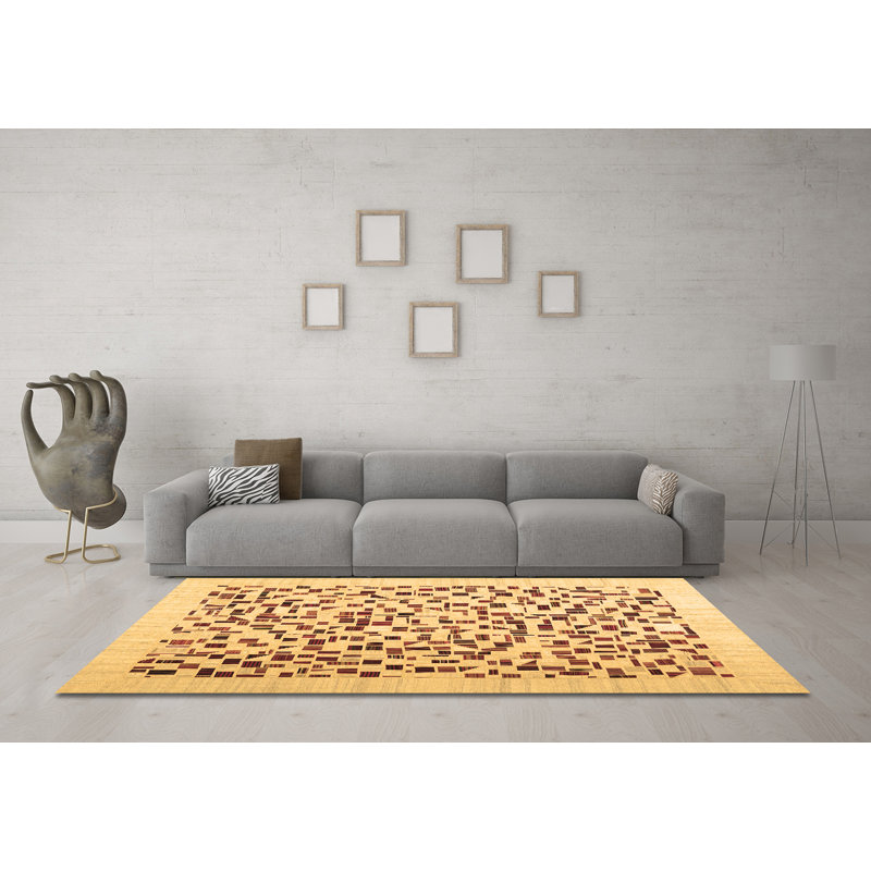 Washable Southwestern Indoor Rug, Square 3'