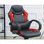 Fauteuil de bureau rembourré 1 pièce, fauteuil de confort rembourré Relax Gaming Office Work noir et rouge