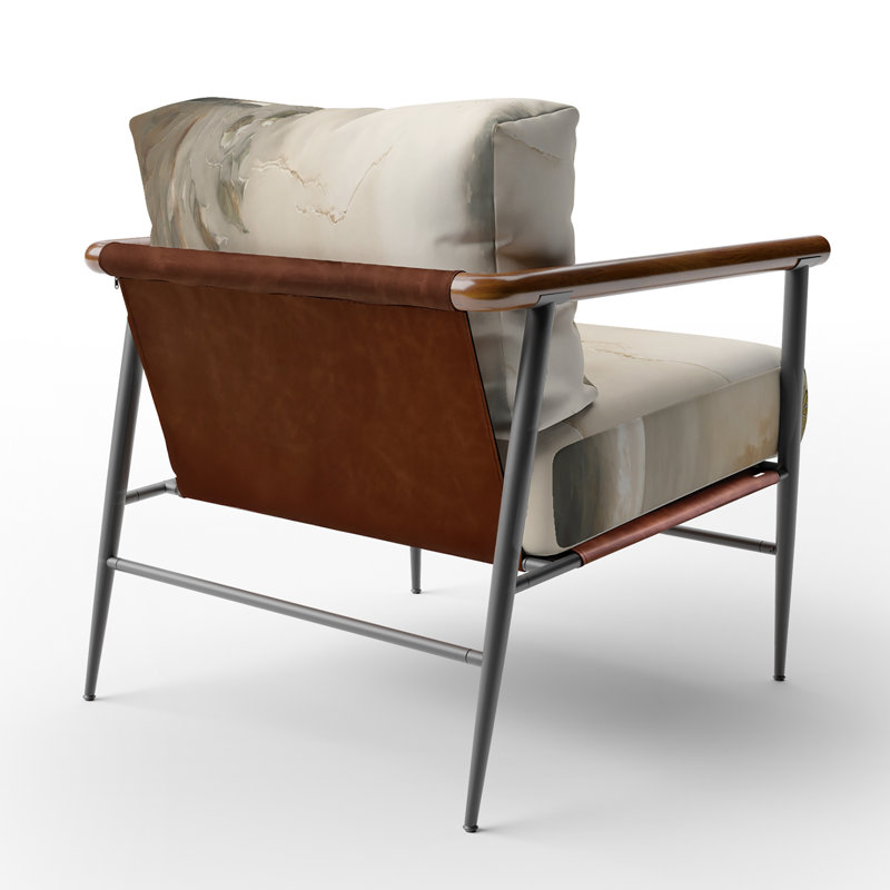 Fauteuil rembourré Brieaddy - Floral, Noir, noir, noir, noir