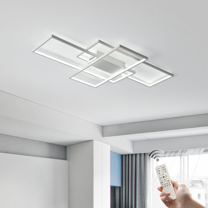 Arlyn 3-Light LED Flush Mount, White, 8cm H x 110cm W x 65cm D