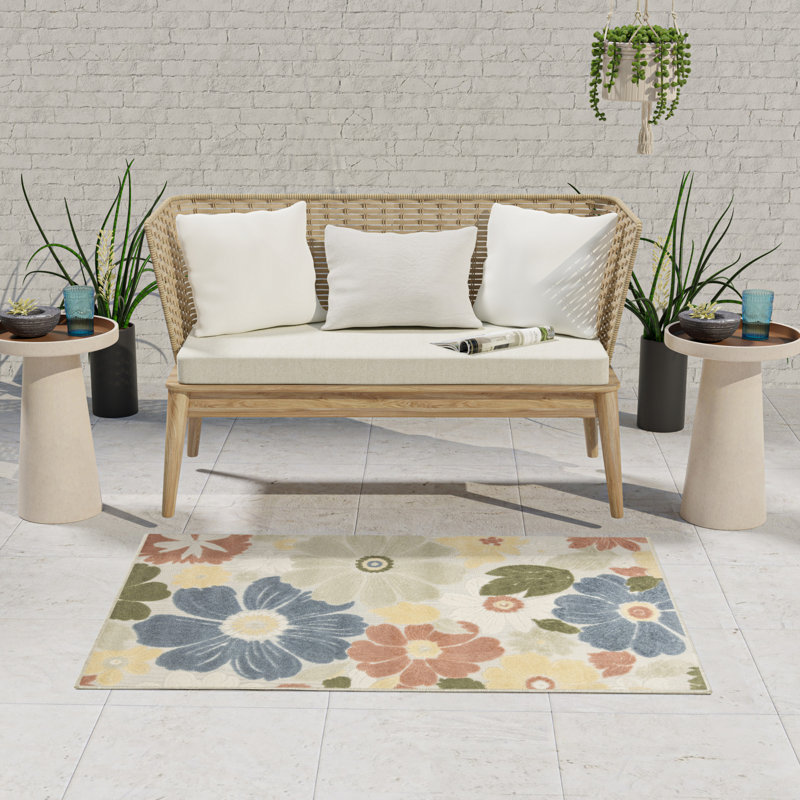 Tapis moderne multicolore Nourison Aloha, Rectangle 2 pi 8 po x 4 pi