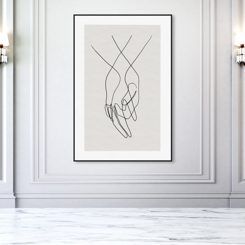 «Hands Shapes», impression sur toile, H 54 po x l 36 po, Toile encadrée, Noir