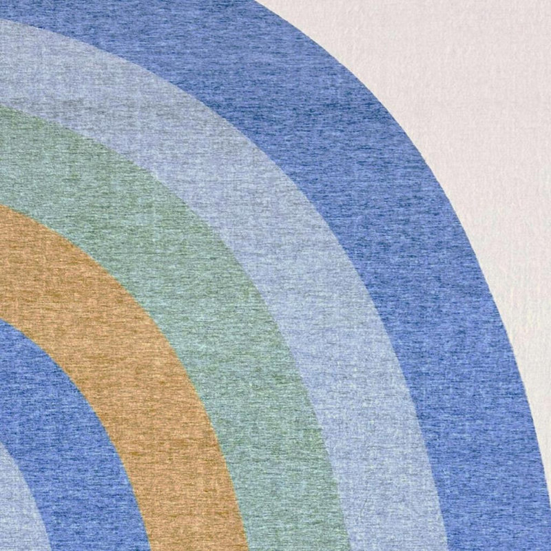 Tapis juvénile arc-en-ciel 7 pi x 10 pi bleu juvénile