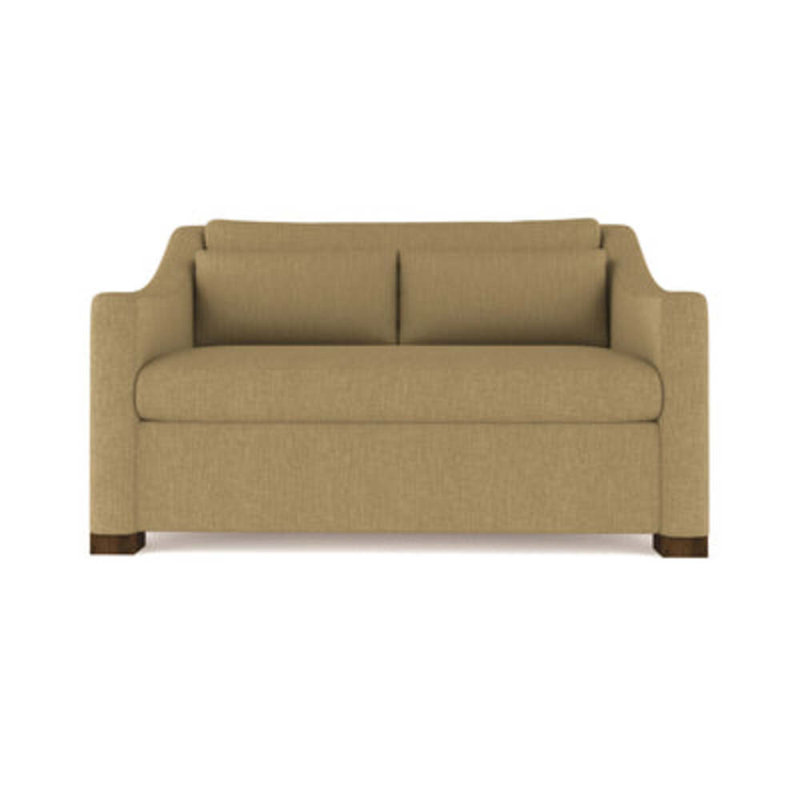 Causeuse Crosby, H 32,5 po x l 60 po x P 43 po, Tapis massepain en lin à tissage carré, Patiné