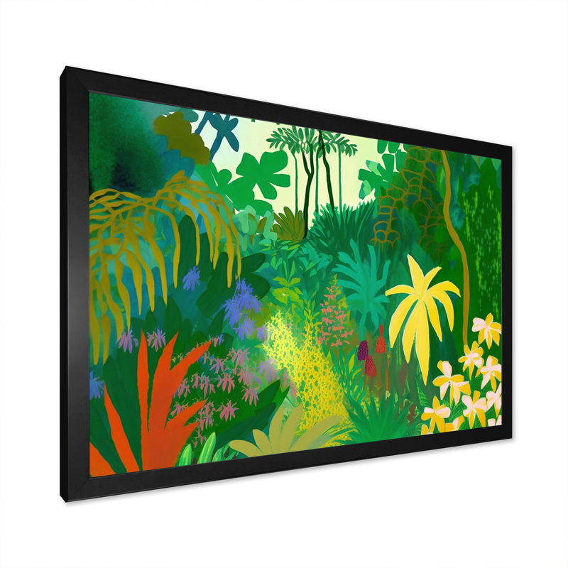 «Blossoming and Vibrant Jungle Flora VI», reproduction sur toile, H 34 po x l 44 po x P 1,5 po