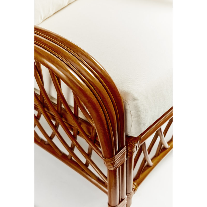 Fauteuil en polyester de 35 po de largeur Sanders, Grège naturel