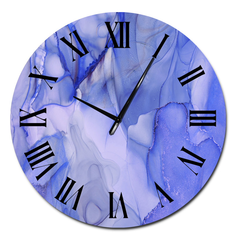 Horloge murale Tender, Surdimensionné, Bleu / Noir
