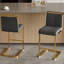 Tabouret de comptoir rembourré Antigone de 25 po avec structure en métal-771536694-771536681