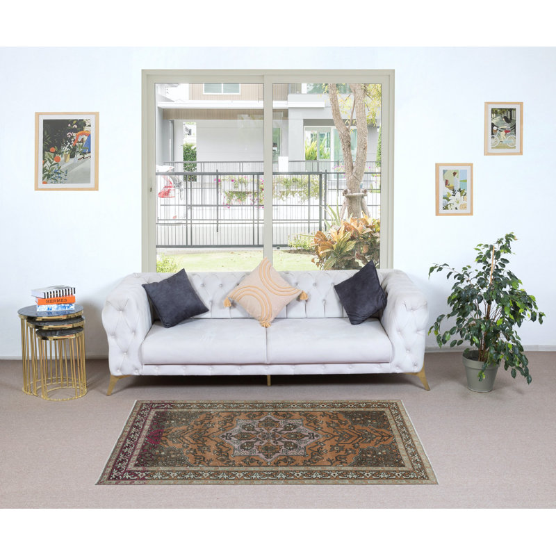Tapis tribal rétro unique en son genre, tapis turc fait à la main, ca 1960