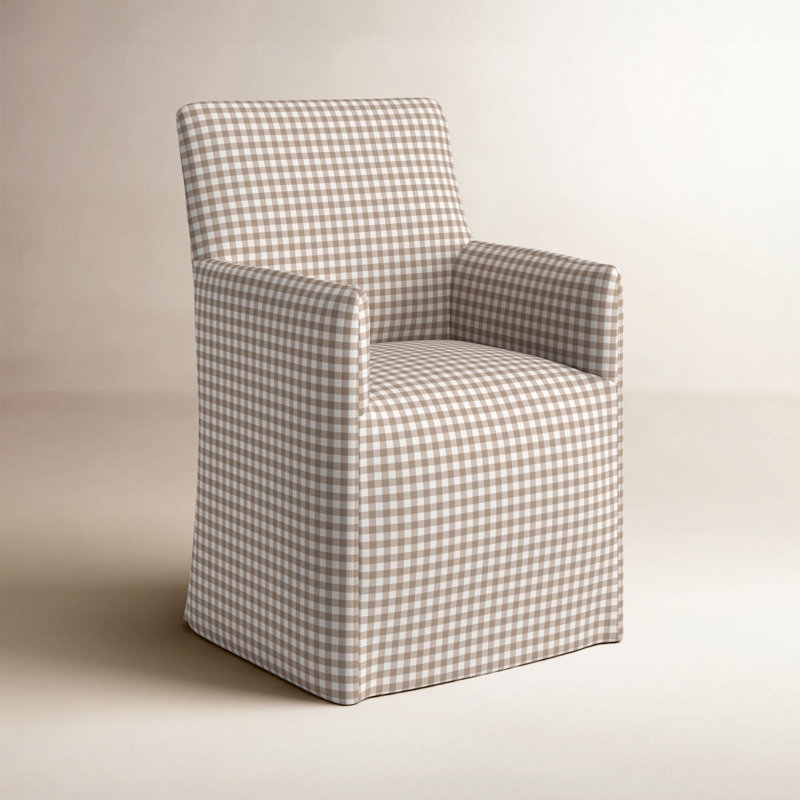 Chaise Ivika, Brun clair vichy classique