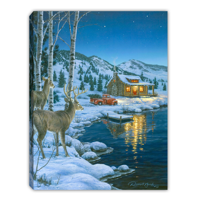 At Waters Edge 8x6 Mini Lighted Easel Back Canvas