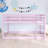 Wood Frame Twin Over Twin Size Bunk Bed With Ladder,Strengthened Slats-1101541973