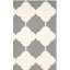 Tapis gris foncé / ivoire en laine touffetée à la main à motif géométrique Cannen-1670970702
