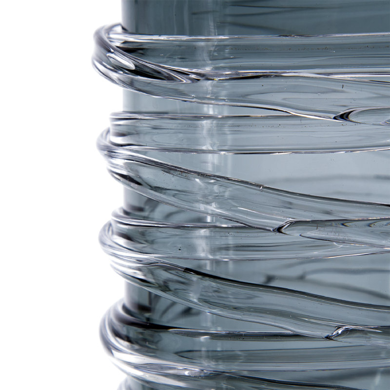 Vase de table en verre Abels, H 8,7 po x l 6,7 po x P 5,9 po