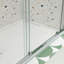 Porte de douche coulissante, porte coulissante, avec verre trempé de 1/4 po