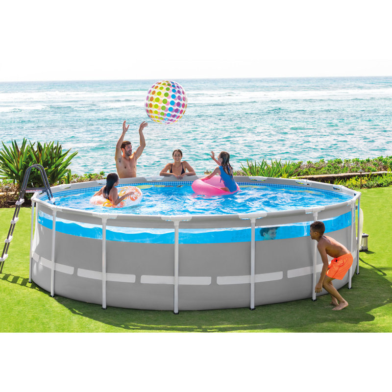 Round Frame Set Pool 30'' H x 192'' W x 192'' L , with Pump Included