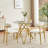 35.4-Inch Round Tempered Glass Dining Table, Suitable For 1-4 People, Space-Saving Small Kitchen Dining Table, Equipped With Sturdy Metal Table Legs, Suitable For Dining Room, Living Room,Gold