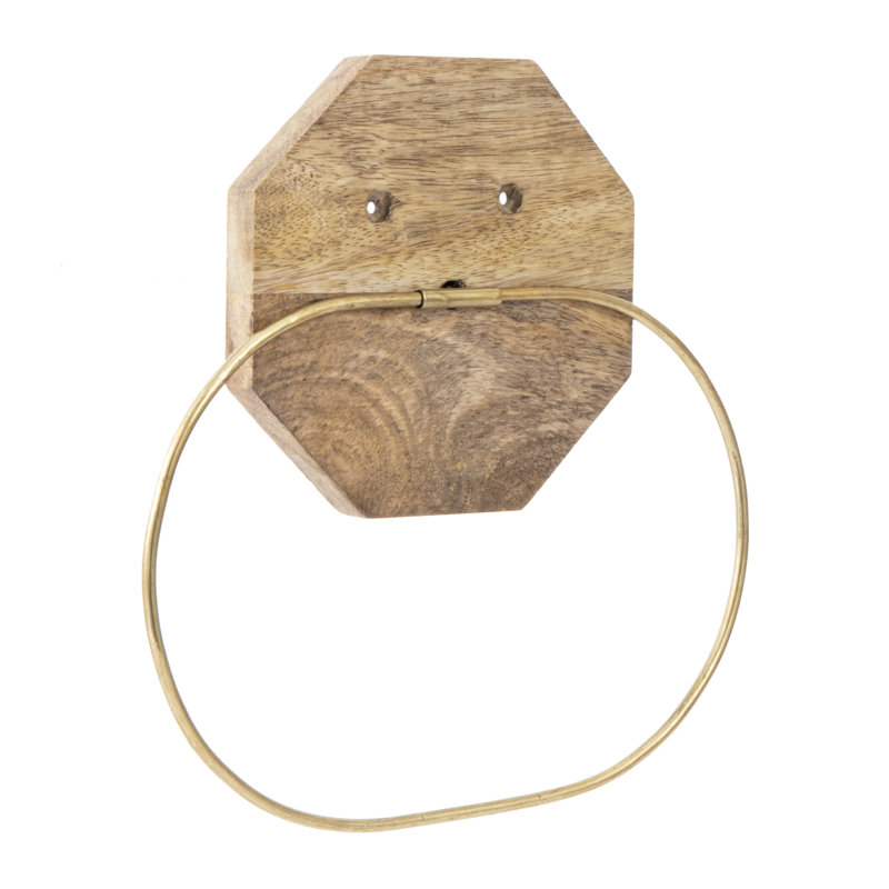 Anneau à serviettes en bois de manguier fabriqué à la main