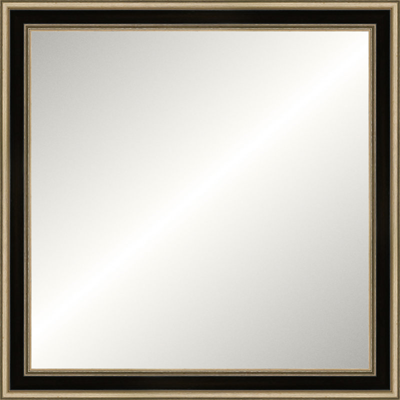 Antique Silver Old World Mirror, Small Square