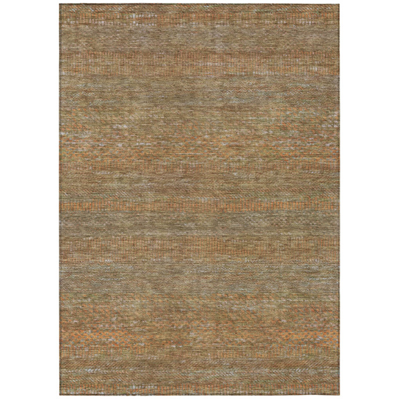 Tapis intérieur / extérieur brun Elenore, 5' x 7'6"