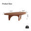 Table basse moderne en noyer moderne avec base sculpturale en arche