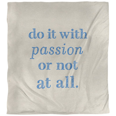 Housse de couette simple avec citation inspiration passion