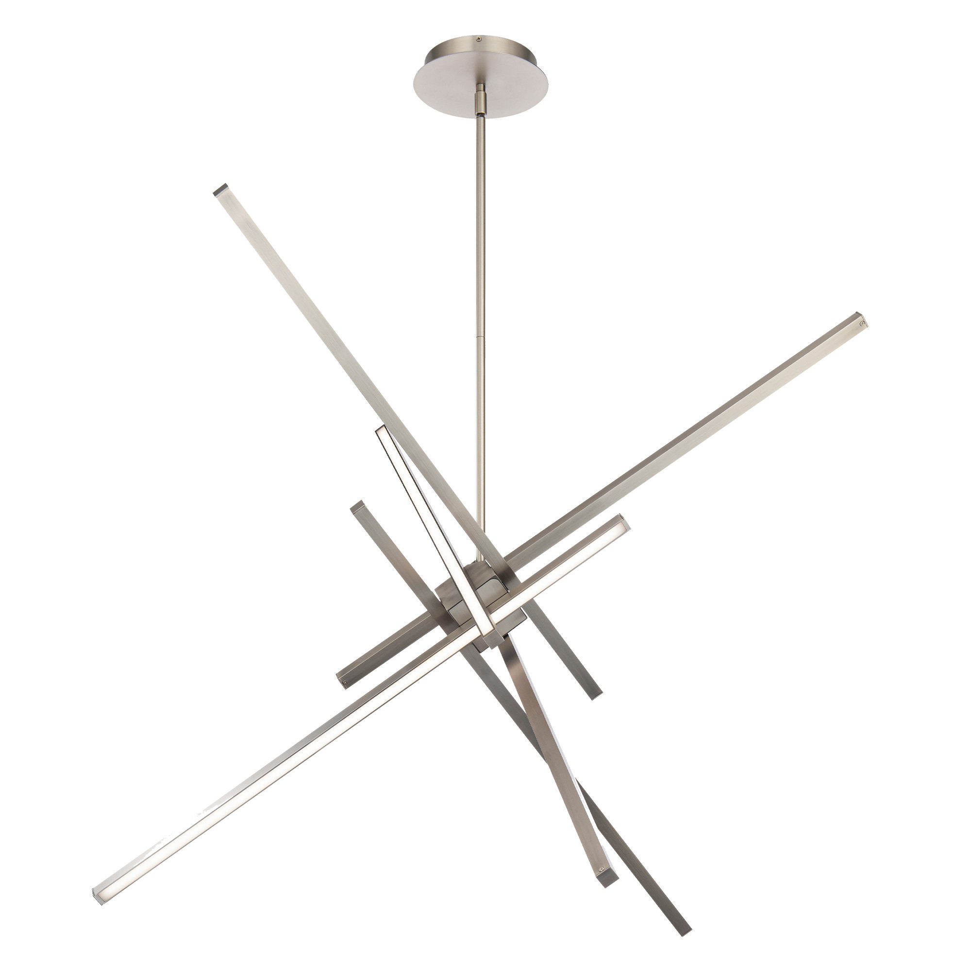 Rochelle 5- Light Sputnik Sphere LED Pendant, 39", Brushed Nickel