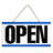 Fixturedisplays® Window Sign Reversible Open Sign Closed Sign Door Sign Suction Cup & Chain 19533
