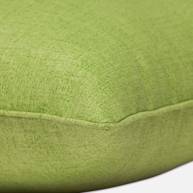  Outdoor Square Pillow Cover & Insert, Green Textured Solid