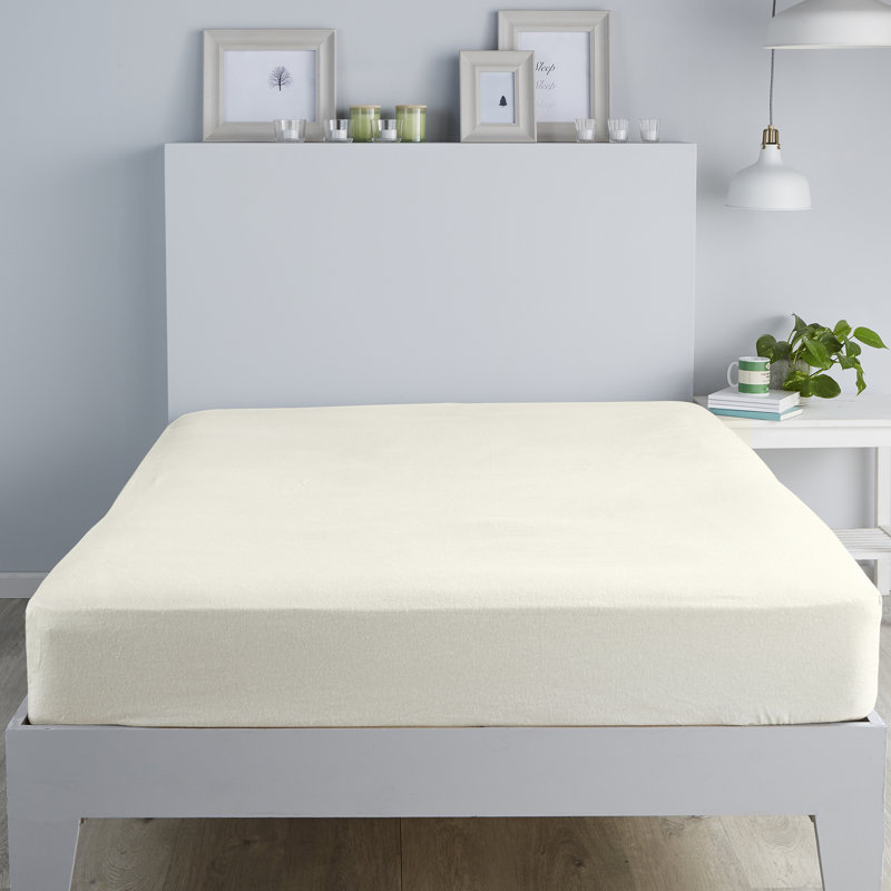 Brushed Bedding Flannel Fitted Sheet, Kingsize (5'), Charcoal