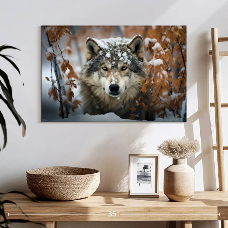 Brampt Gray Wolf In The Snow, 16" H x 24" W