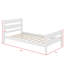 Structure de lit simple en bois avec tête et pied de lit inclus-1128182148