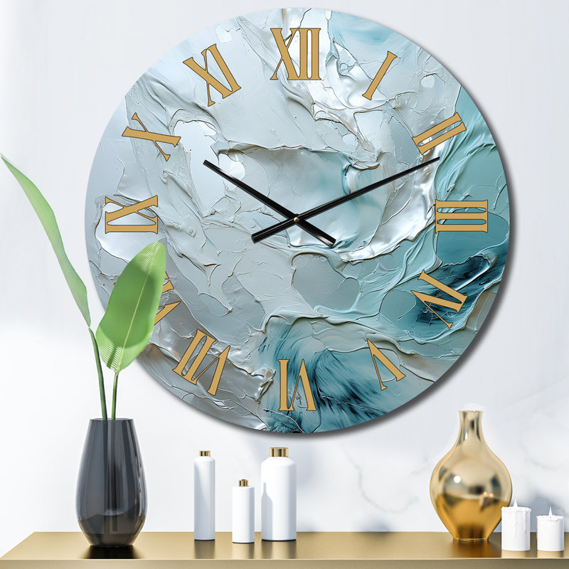 Horloge murale argentée, Petit