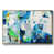 Toile avec cadre flottant or