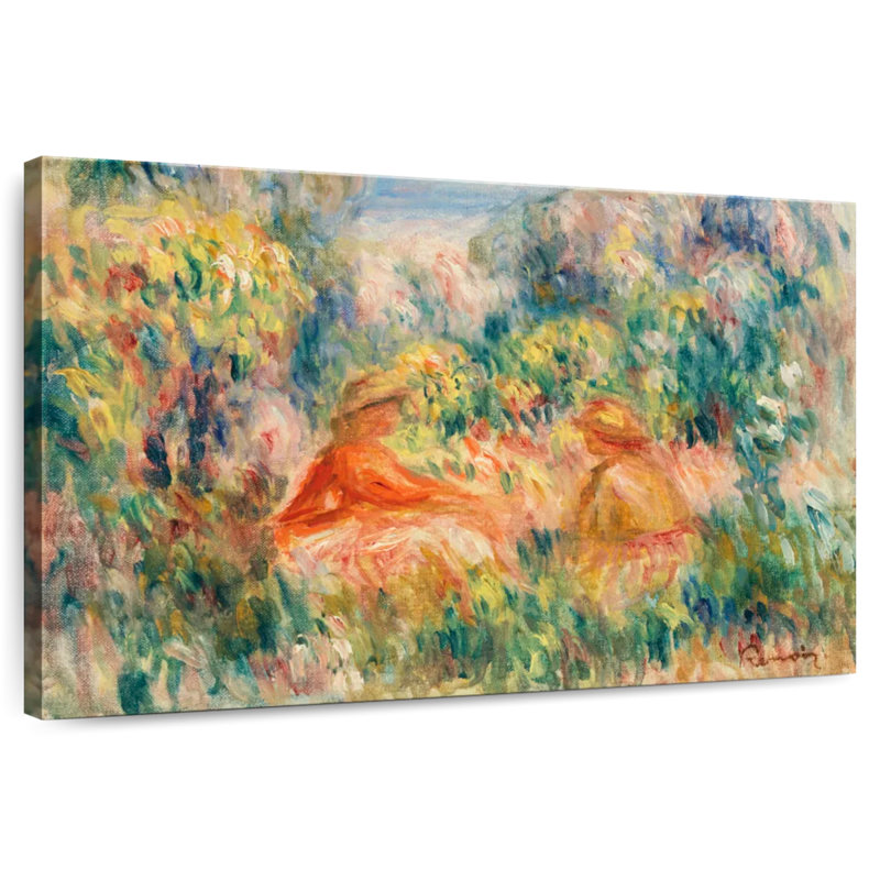 Leisha, deux femmes dans un paysage, H 34 po x l 51 po