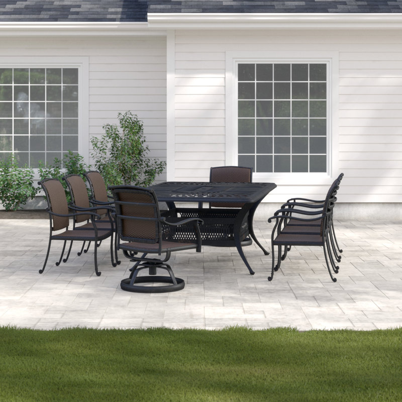 Harland 8 - Person Patio Dining Set with Rectangular Table