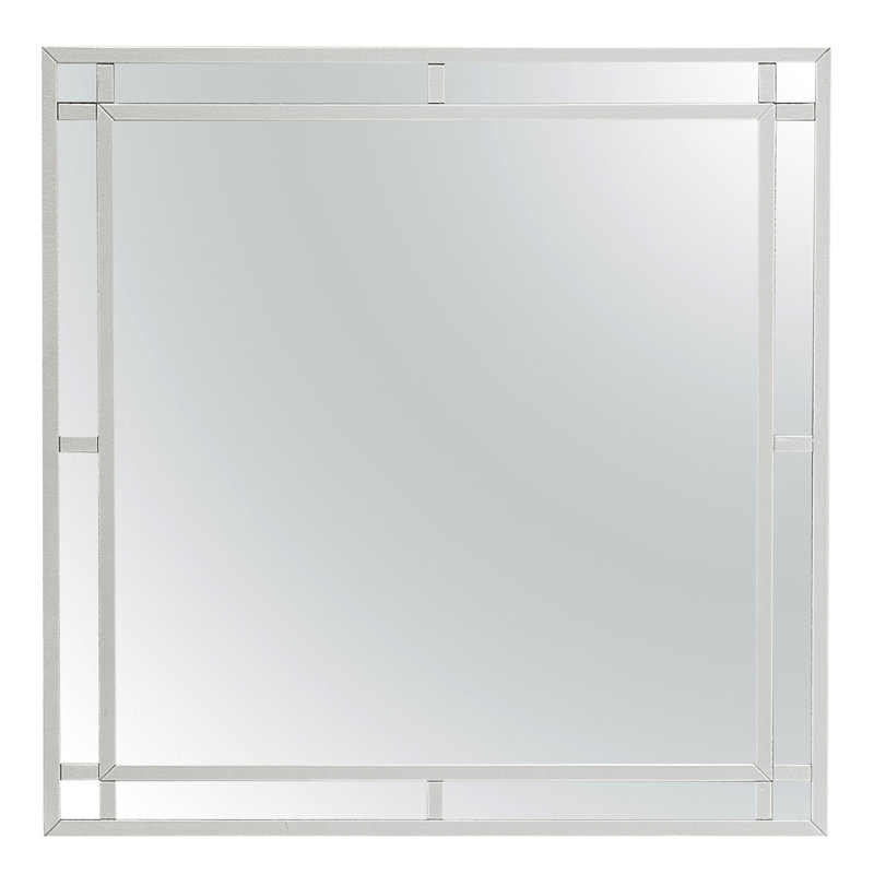 G6600-m Champagne argenté: éclairage à DEL, verre pour une vue dégagée, cadre en bois avec miroir, chambre à coucher merveilleuse basse vision, pièce élégante
