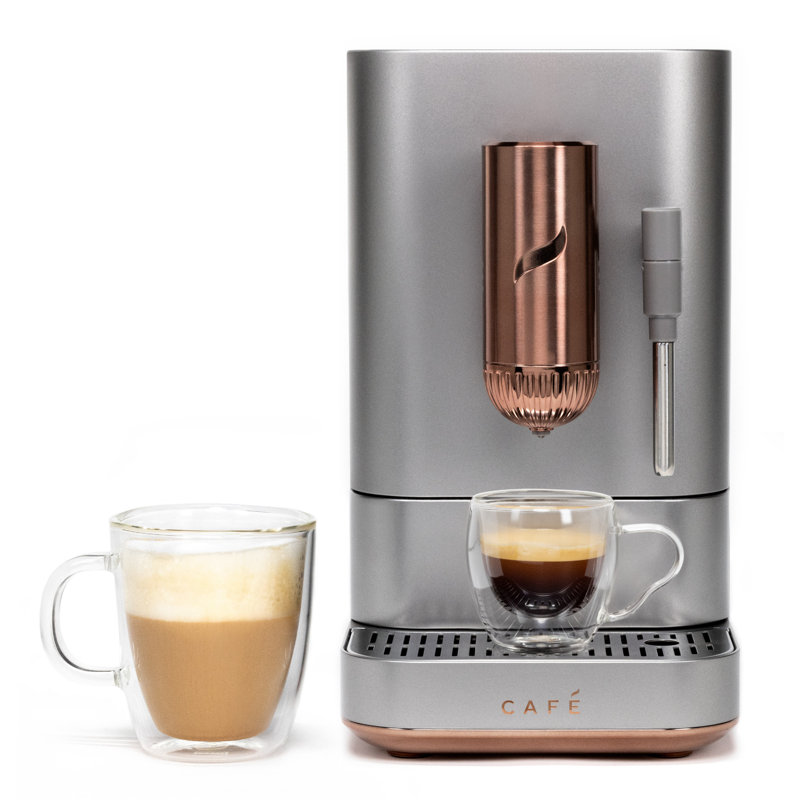 CAFÉ™ AFFETTO Automatic Espresso Machine + Frother, Steel Silver