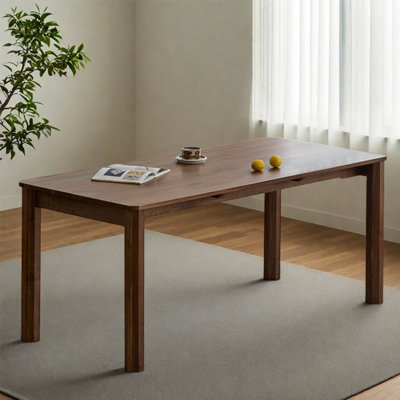 Classic black walnut long dining table