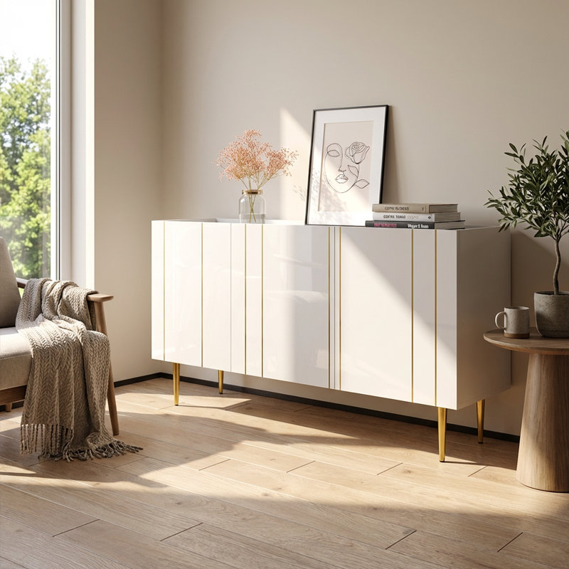 Buffet blanc 61,9 po Nile, Blanc