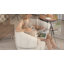Fauteuil d'appoint pivotant de 37 po de largeur, fauteuil demi-tonneau pivotant Boucle, blanc-1870488473