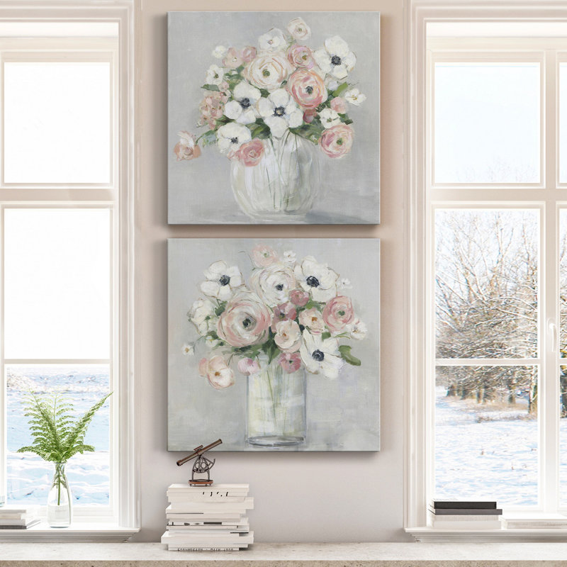 «Garden to table I», ensemble de 2 reproductions d'art sur toile tendue, H 10 po x l 10 po x P 1 po