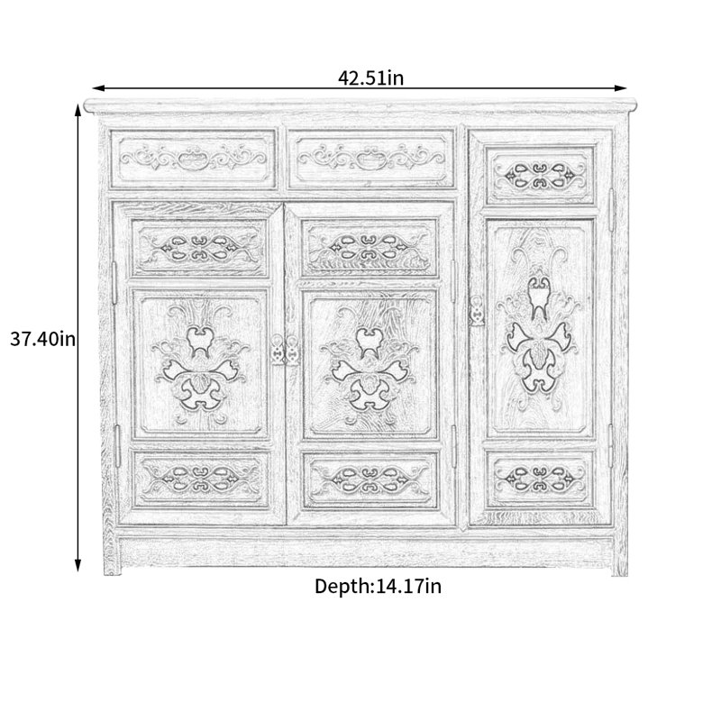 12 Pair Solid Wood Shoe Storage Cabinet