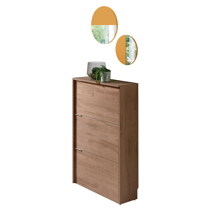 18 Pair Shoe Storage Cabinet, Walnut